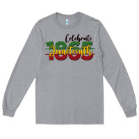 Heather Grey celebrate juneteenth1865 Long Sleeve Tee - BarkalooDesign