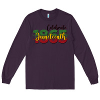 Plum celebrate juneteenth1865 Long Sleeve Tee - BarkalooDesign