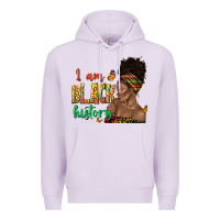 Lilac i am black history afro black woman juneteenth Premium Hoodie - texasbilliewilder