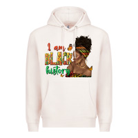 Pale Pink i am black history afro black woman juneteenth Premium Hoodie - texasbilliewilder