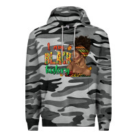 Slate Camo i am black history afro black woman juneteenth Premium Hoodie - texasbilliewilder