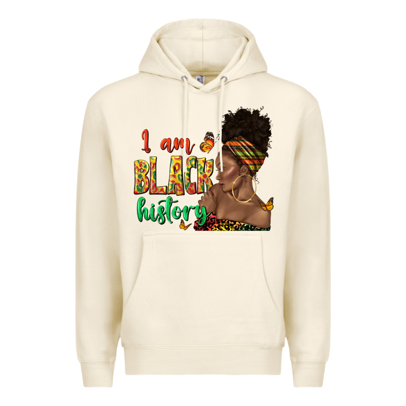 I Am Black History Afro Black Woman Juneteenth Premium Hoodie by texasbilliewilder | Teevron