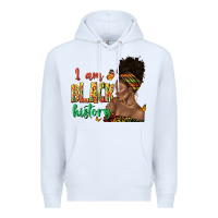 White i am black history afro black woman juneteenth Premium Hoodie - texasbilliewilder