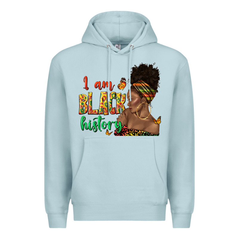 I Am Black History Afro Black Woman Juneteenth Premium Hoodie by texasbilliewilder | Teevron
