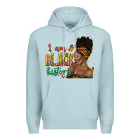 Blue Mist i am black history afro black woman juneteenth Premium Hoodie - texasbilliewilder