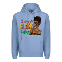 Colony Blue i am black history afro black woman juneteenth Premium Hoodie - texasbilliewilder