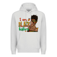 Dove Grey i am black history afro black woman juneteenth Premium Hoodie - texasbilliewilder