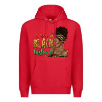Red i am black history afro black woman juneteenth Premium Hoodie - texasbilliewilder