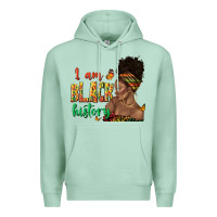 Seafoam i am black history afro black woman juneteenth Premium Hoodie - texasbilliewilder