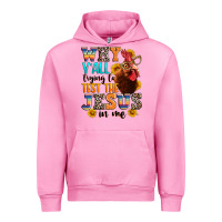 Fuchsia Pink why yall trying to test the jesus in me Urban Hoodie - texasbilliewilder