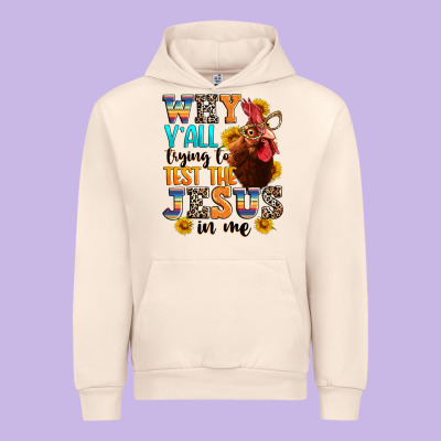 Urban Hoodie why yall trying to test the jesus in me