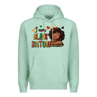 Seafoam i am black history afro girl Premium Hoodie - texasbilliewilder