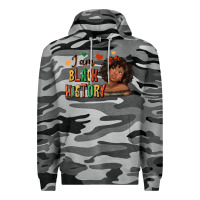Slate Camo i am black history afro girl Premium Hoodie - texasbilliewilder