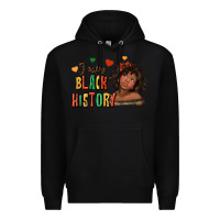 Black i am black history afro girl Premium Hoodie - texasbilliewilder