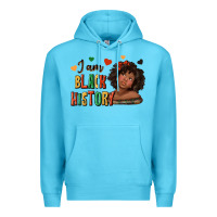 Ocean Blue i am black history afro girl Premium Hoodie - texasbilliewilder