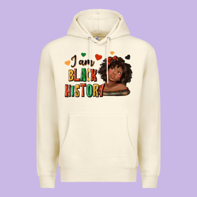 I Am Black History Afro Girl Premium Hoodie Designed By Texasbilliewilder