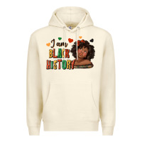 Sandshell i am black history afro girl Premium Hoodie - texasbilliewilder