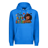 True Royal i am black history afro girl Premium Hoodie - texasbilliewilder