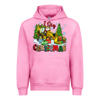 Fuchsia Pink i dig christmas Urban Hoodie - Zillion Design Studio
