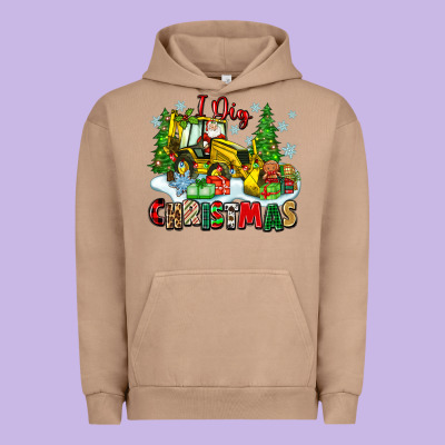 I Dig Christmas Urban Hoodie Designed By Zillion Design Studio