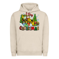Pigment French Oak i dig christmas Urban Hoodie - Zillion Design Studio