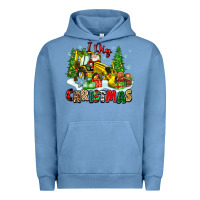 Pigment Pebble Blue i dig christmas Urban Hoodie - Zillion Design Studio