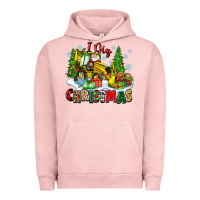 Pigment Salmon i dig christmas Urban Hoodie - Zillion Design Studio