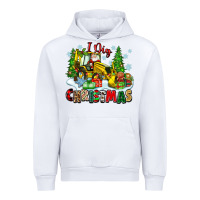 White i dig christmas Urban Hoodie - Zillion Design Studio