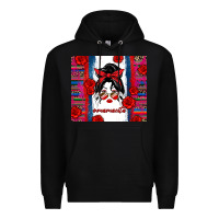 Black mamacita serape Premium Hoodie - Zillion Design Studio