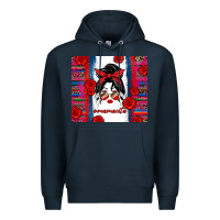 Navy mamacita serape Premium Hoodie - Zillion Design Studio