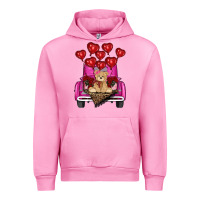 Fuchsia Pink Valentine's day tedybear truck Urban Hoodie - RanaPortraitStore