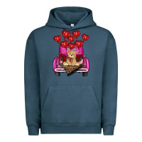 Pigment Midnight Navy Valentine's day tedybear truck Urban Hoodie - RanaPortraitStore