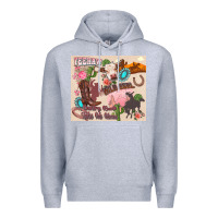 Heather Grey yeehaw western Premium Hoodie - Zillion Design Studio