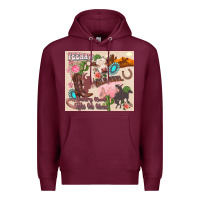 Burgundy yeehaw western Premium Hoodie - Zillion Design Studio
