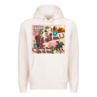 Pale Pink yeehaw western Premium Hoodie - Zillion Design Studio