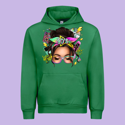 Urban Hoodie 90s messy bun