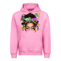 Fuchsia Pink 90s messy bun Urban Hoodie - texasbilliewilder