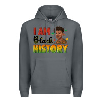Rock i am black history with afro black boy Premium Hoodie - texasbilliewilder