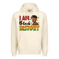Sandshell i am black history with afro black boy Premium Hoodie - texasbilliewilder