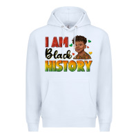 White i am black history with afro black boy Premium Hoodie - texasbilliewilder