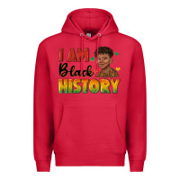 Cardinal i am black history with afro black boy Premium Hoodie - texasbilliewilder