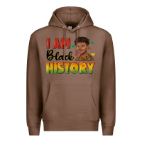 Chestnut i am black history with afro black boy Premium Hoodie - texasbilliewilder