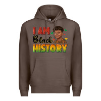 Coffee i am black history with afro black boy Premium Hoodie - texasbilliewilder