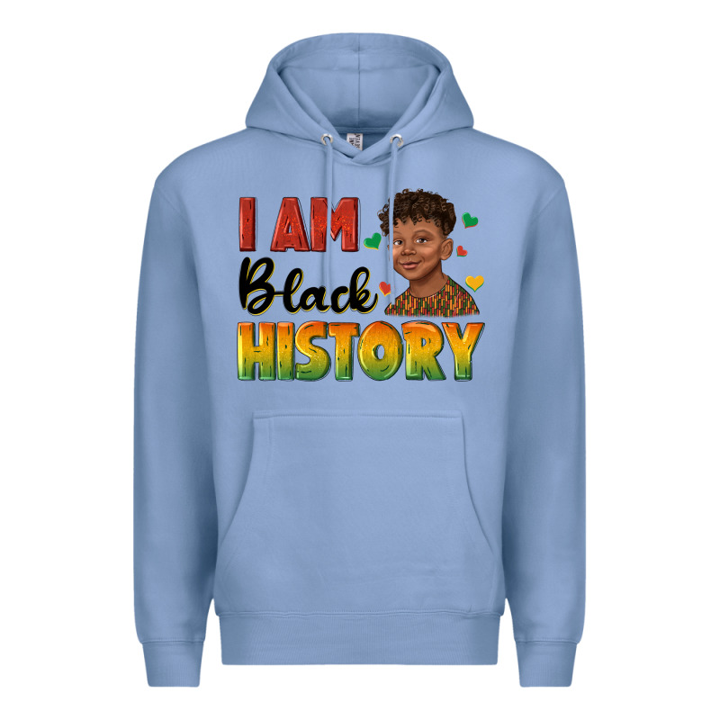 I Am Black History With Afro Black Boy Premium Hoodie by texasbilliewilder | Teevron