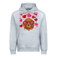 Heather Grey valentine's day toy poodle Urban Hoodie - RanaPortraitStore