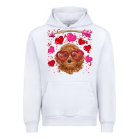 White valentine's day toy poodle Urban Hoodie - RanaPortraitStore