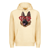 Pina Colada German shepherd with love glasses Premium Hoodie - RanaPortraitStore