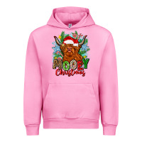 Fuchsia Pink mooey christmas Urban Hoodie - Zillion Design Studio