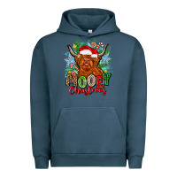 Pigment Midnight Navy mooey christmas Urban Hoodie - Zillion Design Studio
