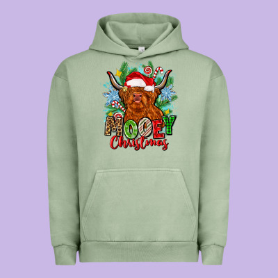 Mooey Christmas Urban Hoodie Designed By Zillion Design Studio